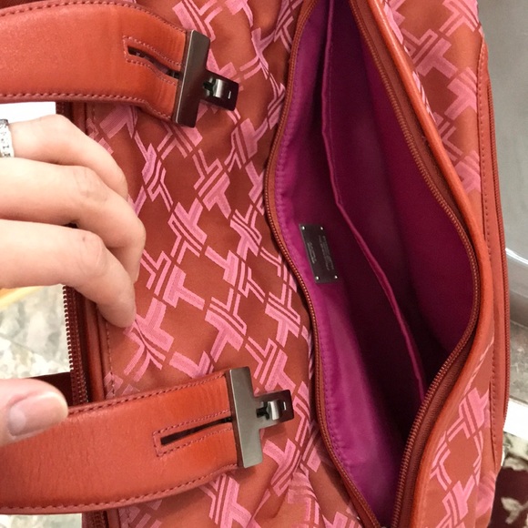 Tumi canvas and leather travel duffel bag - Picture 7 of 8